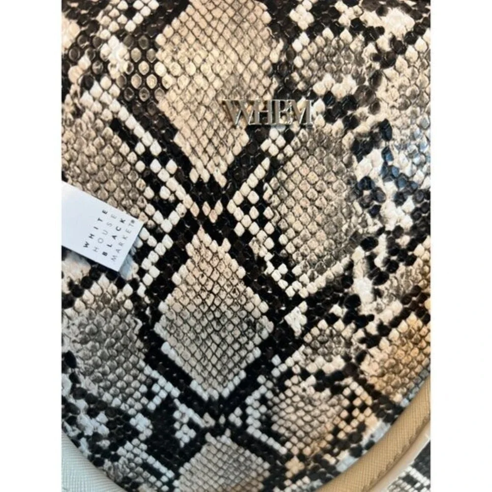 WHBM Computer Carry on Handbag Crossbody Python Snake Reptile Print 15X11X2